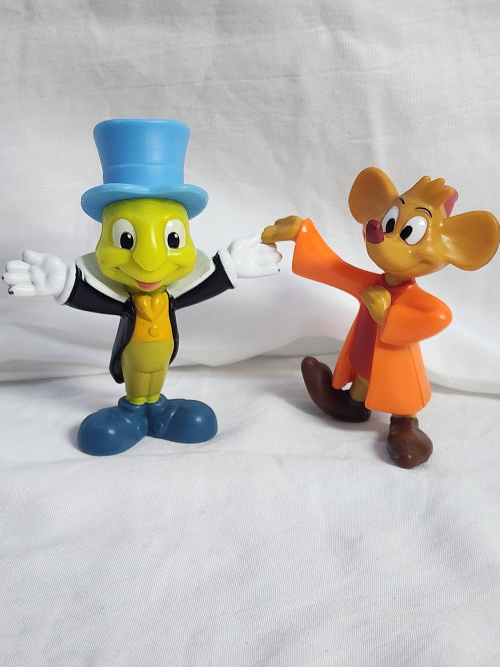 Disney Jiminy Cricket & Jaq Figure Duo - Blue, Yellow, Orange, Brown